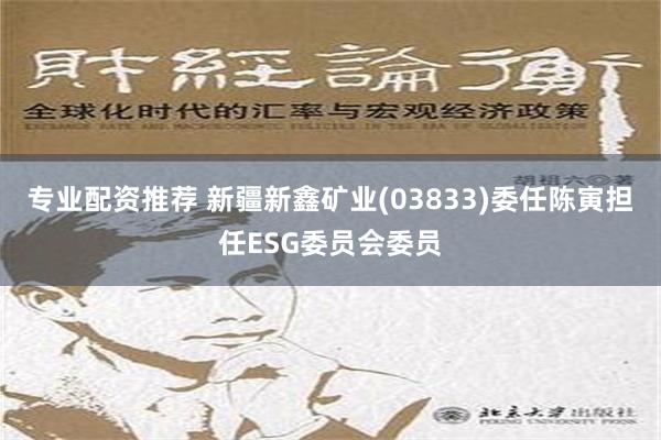 专业配资推荐 新疆新鑫矿业(03833)委任陈寅担任ESG委员会委员