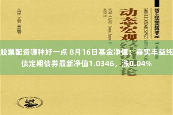 股票配资哪种好一点 8月16日基金净值：嘉实丰益纯债定期债券最新净值1.0346，涨0.04%