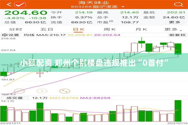 小额配资 郑州个别楼盘违规推出“0首付”