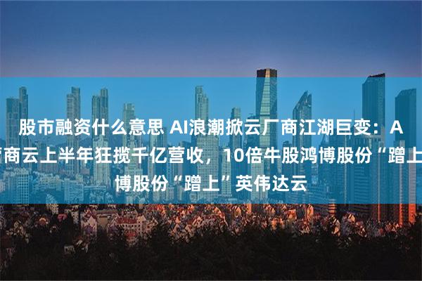 股市融资什么意思 AI浪潮掀云厂商江湖巨变：A股三大运营商云上半年狂揽千亿营收，10倍牛股鸿博股份“蹭上”英伟达云